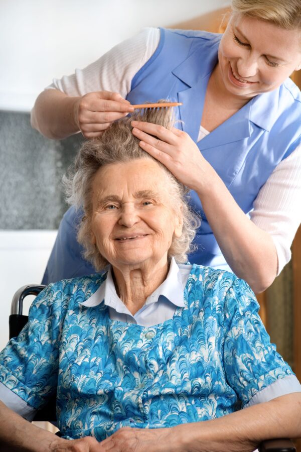 Woman getting hair done • Elder Abuse • 3000F Elder Abuse • Affordable Online Classes • Mandatory Classes • Court Ordered Classes • CE Classes • www.affordableonlineclasses.com